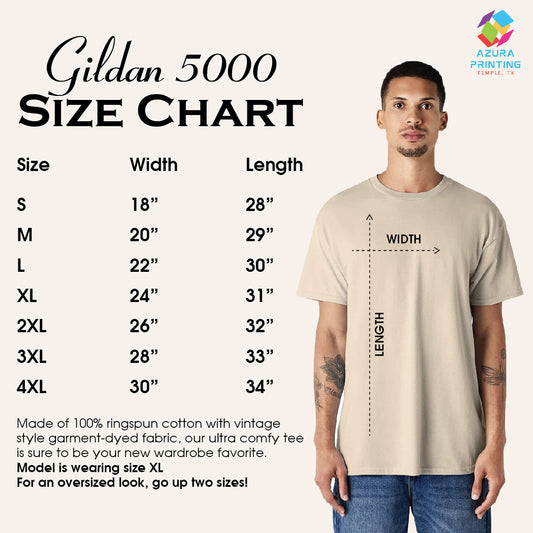 Gildan 5000 Short Sleeve T-Shirt S->XL